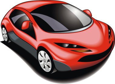 kırmızı renkli özgün benim spor arabam (benim tasarım)