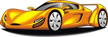 sarı renkli özgün benim spor arabam (benim tasarım)