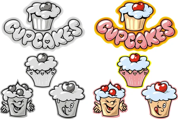 Sweet cakes — Stock Vector