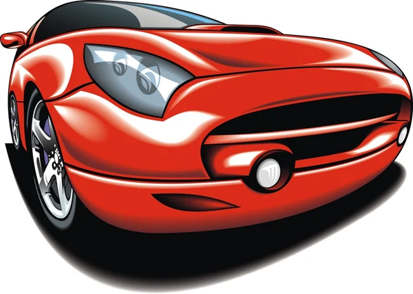 My original car design in red — Stock Vector