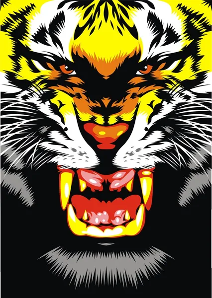 Tiger head — Stock Vector