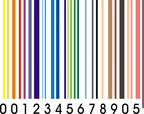 Codice a barre arcobaleno — Vettoriale Stock