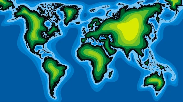 Mappa del mondo — Vettoriale Stock