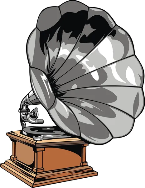 Oude grammofoon — Stockvector