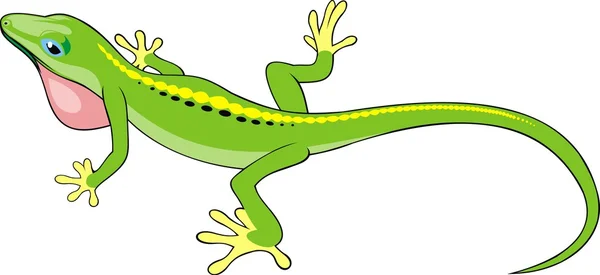 Lagarto verde — Vector de stock