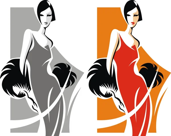 Femme et mode — Image vectorielle