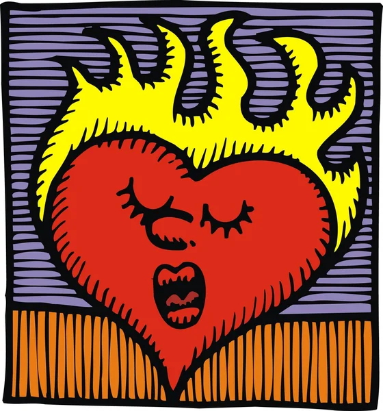 Corazón caliente — Vector de stock