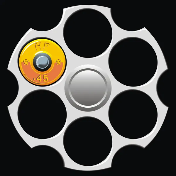 bir mermi ile revolver silindir