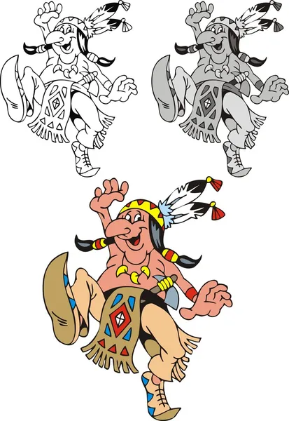 インディアンの酋長 — ストックベクタ