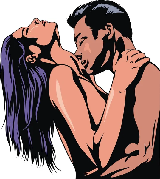 mutlu çift ve onların tatlı öpücük