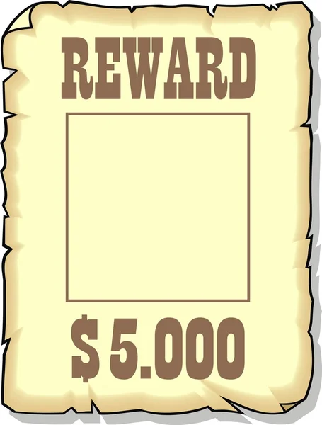 Récompense 5000 dollars — Image vectorielle