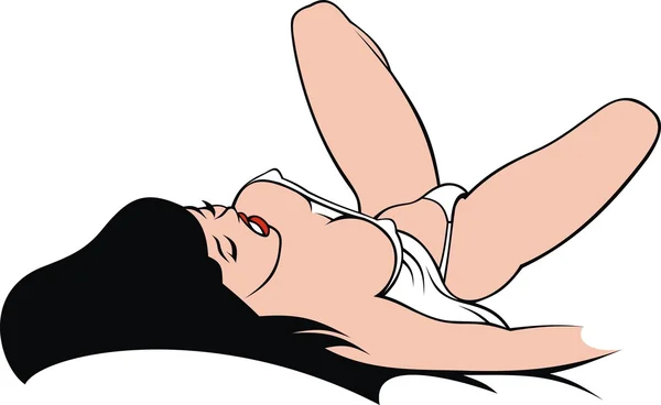 Mujer sexy agradable — Vector de stock