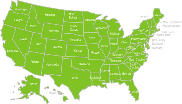 Stany Zjednoczone Mapa — Wektor stockowy
