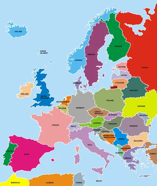 Europakarta — Stock vektor