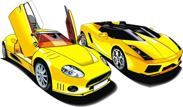 Coches deportivos (mi diseño original ) — Vector de stock