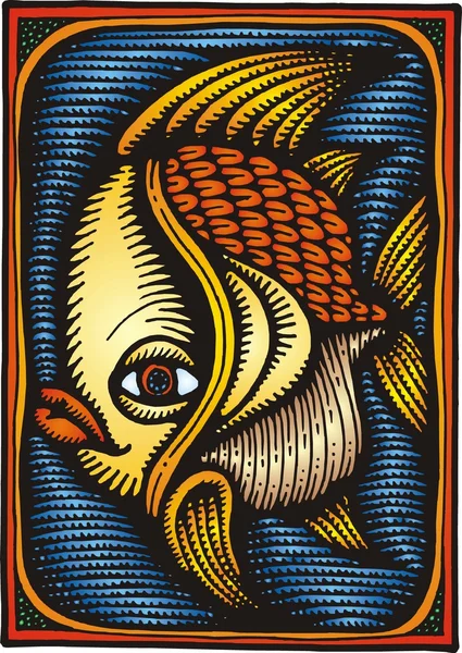 Pescado dorado — Archivo Imágenes Vectoriales