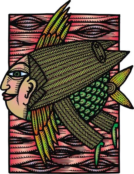Beau poisson fantaisie — Image vectorielle