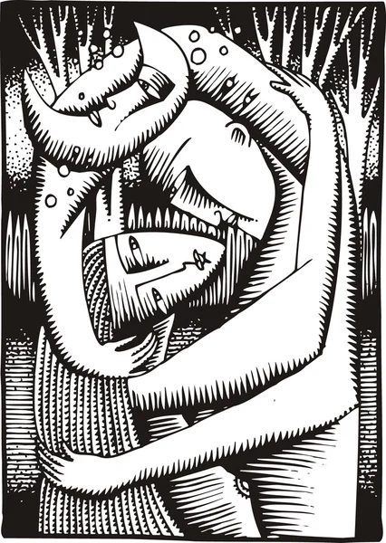 tatlı öpücük - sanat illüstrasyon