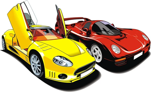Cars of future (my original automobile design) — Stock Vector