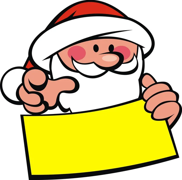 Weihnachtsmann und Wunschliste — Stockvektor