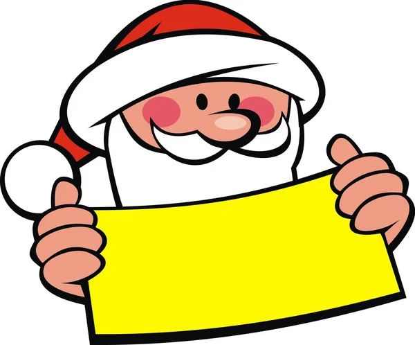 Santa claus en lijst van de wens — Stockvector