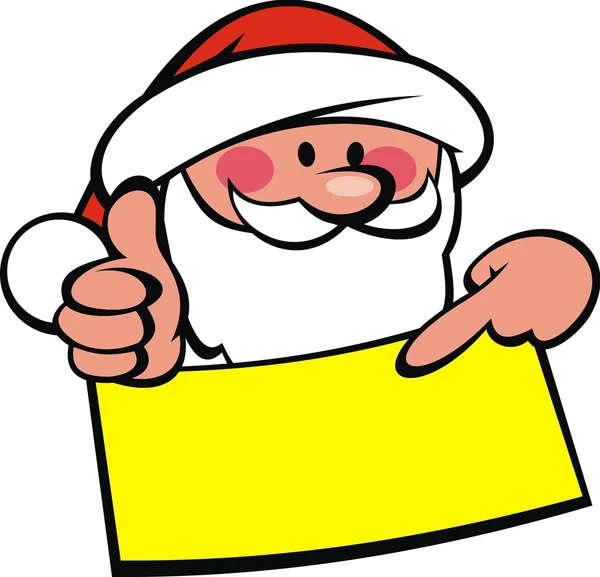 Santa claus en lijst van de wens — Stockvector