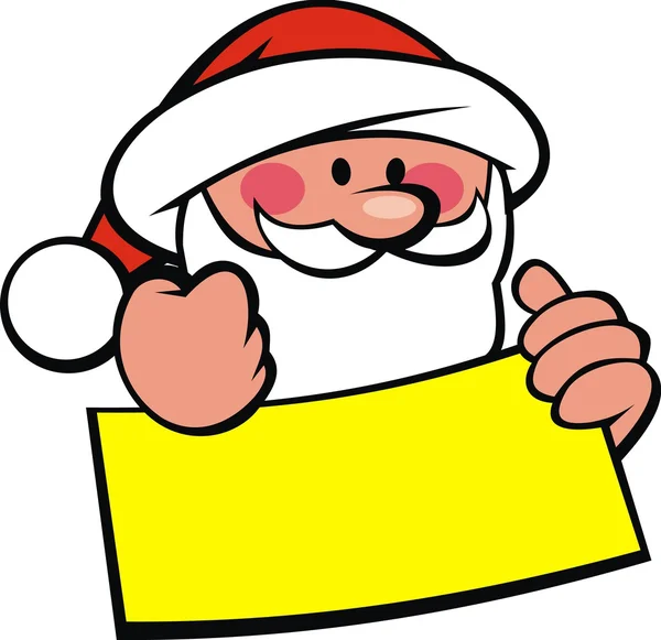 Santa claus en lijst van de wens — Stockvector