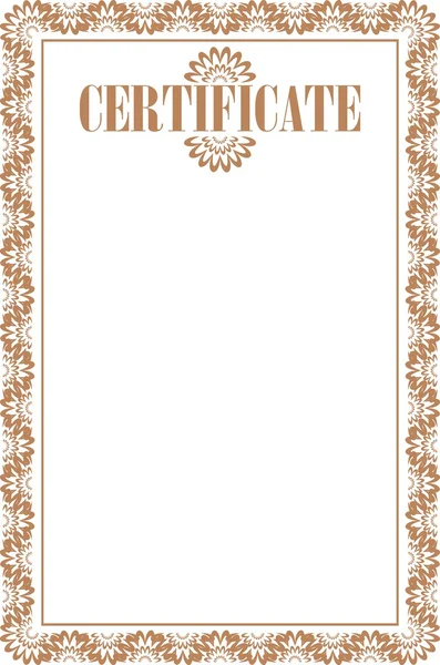 Certificate frame — Stock Vector