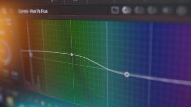 Renk derecelendirme yakın çekim. Video veya fotoğraf sonrası çekimleri. Profesyonel fotoğraf ve video düzenleme yazılımı. Curves Hue vs Hue ile çalışmak. DaVinci Çözünürlüğü