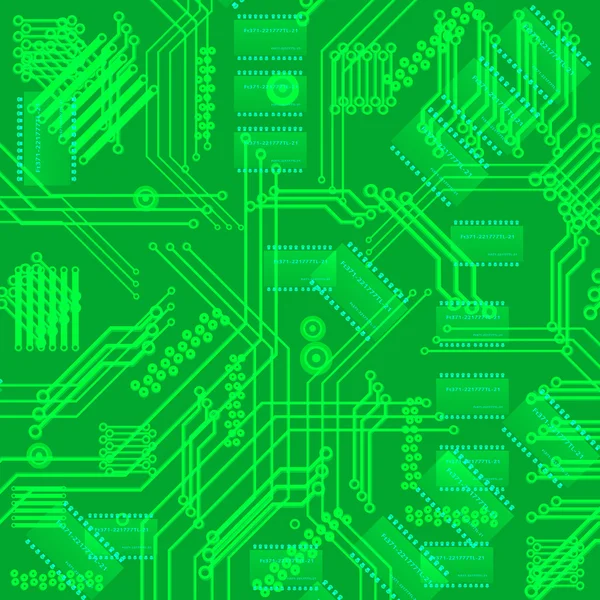 Chip, microcircuit, silikon çip, mikroçip — Stok Vektör