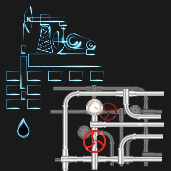 Puits de pétrole — Image vectorielle