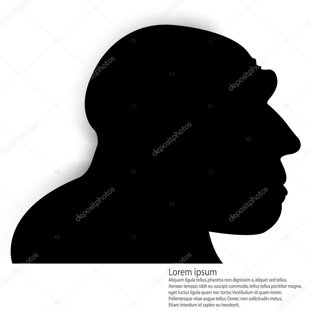 Silhouette of a head