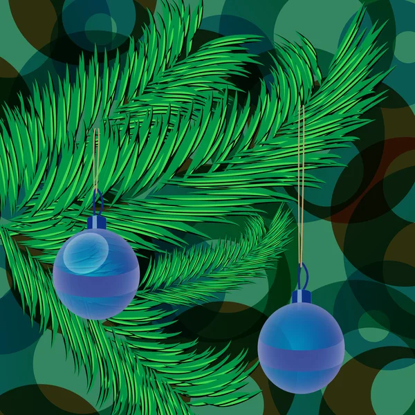 Christmas tree, christmas speelgoed — Stockvector