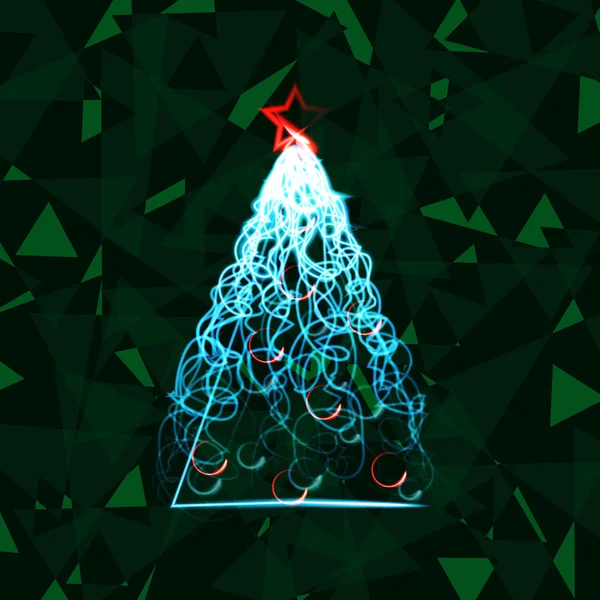 Christmas tree, christmas speelgoed — Stockvector