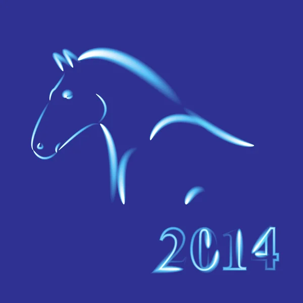 Cavallo 2014, Capodanno cinese 2014 . — Vettoriale Stock