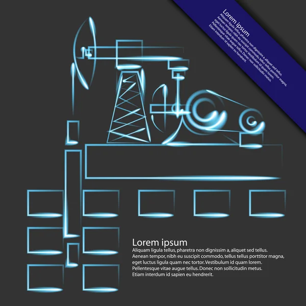 Oil, oil well — Stock Vector