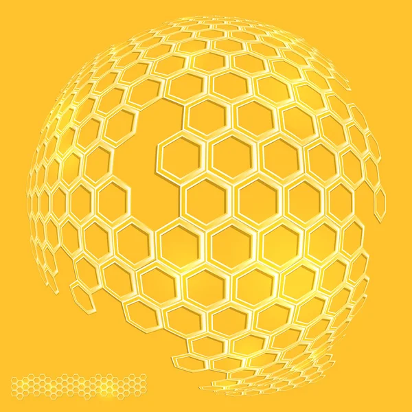蜂蜜, ハニカム — ストックベクタ