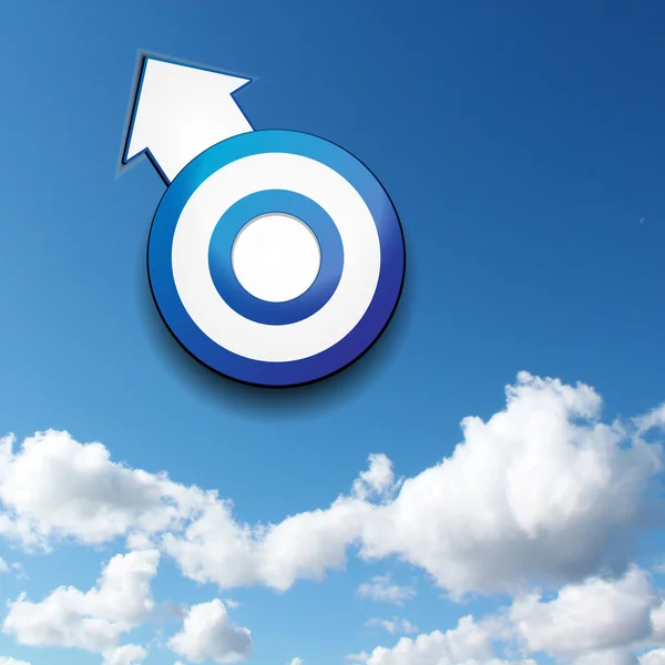 Clouds, button — Stock Photo, Image