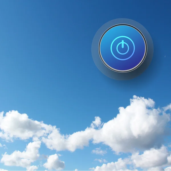 Clouds, button — Stock Photo, Image