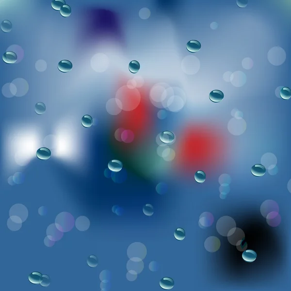 Pluie sur verre — Image vectorielle