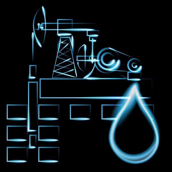 Oil, oil well — Stock Vector