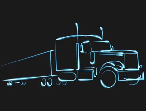 Trucking, auto — Stockvector