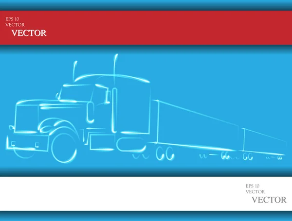Trucking, auto — Stockvector