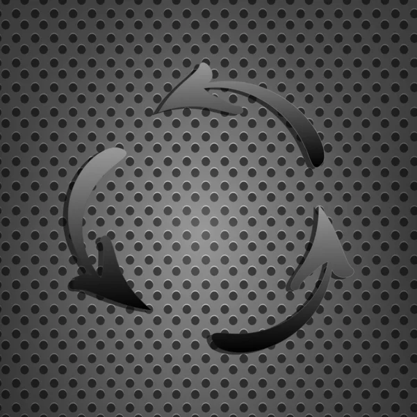 Pfeilzeichen Reload Refresh Rotation Loop Piktogramm setzen einfaches schwarzes Symbol auf weißem Hintergrund, Vektor — Stockvektor