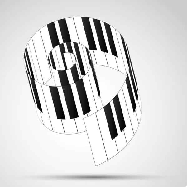 Clés pour piano — Image vectorielle