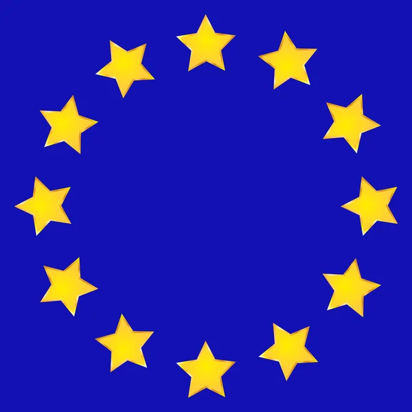 Drapeau UE dessiné à la main — Image vectorielle