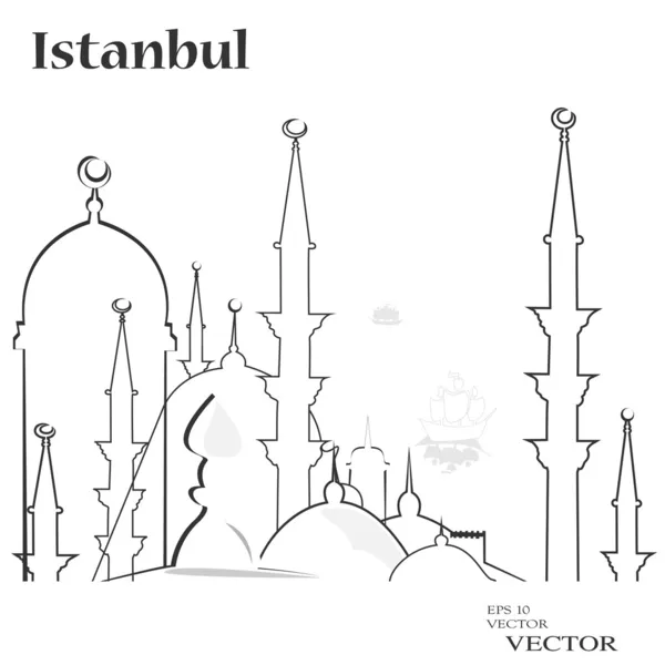 土耳其伊斯坦布尔 — 图库矢量图片