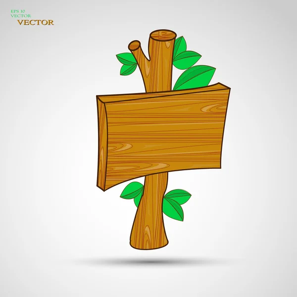 Segni di legno, icona vettoriale — Vettoriale Stock