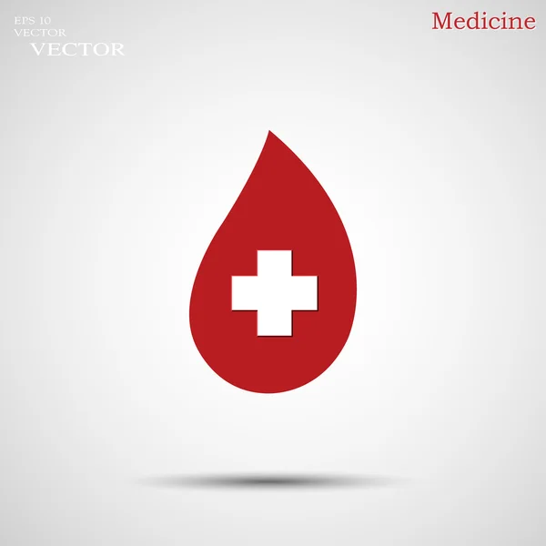 Médecine don de sang aider hôpital sauver la vie coeur — Image vectorielle