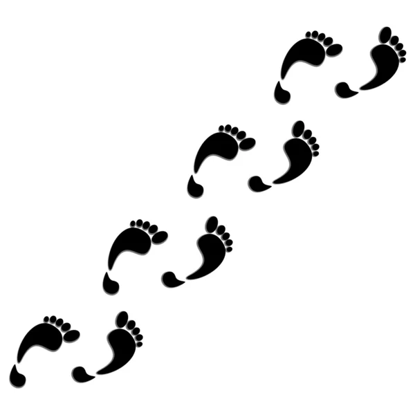 Man footsteps — Stock Vector